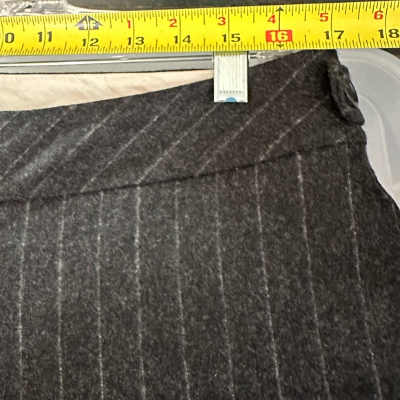 Banana Republic NWOT Martin Wool Cashmere Charcoal Striped Slacks Trousers Pants - Picture 13 of 16